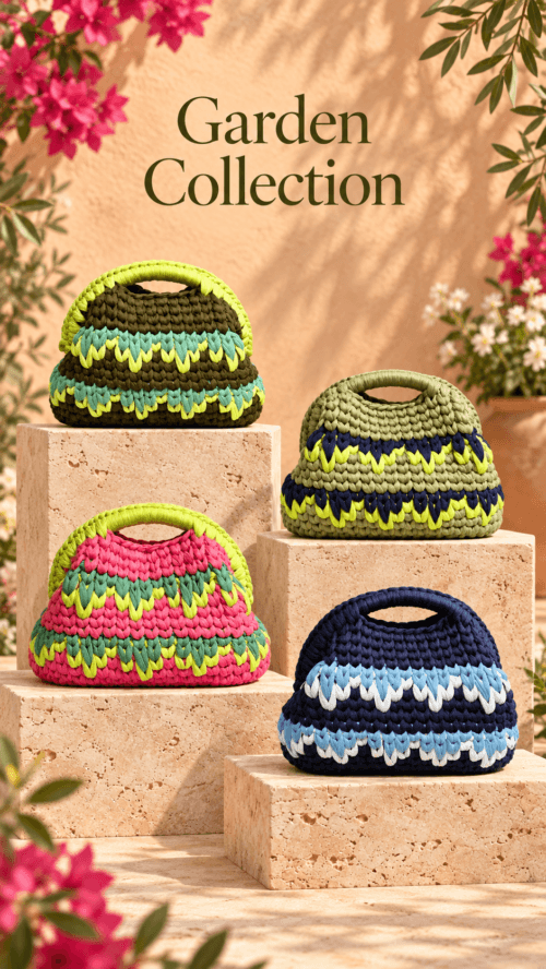 Borse artigianali nel giardino mediterraneo Garden Collection