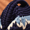 Manico blu navy e foglie intrecciate Garden Collection