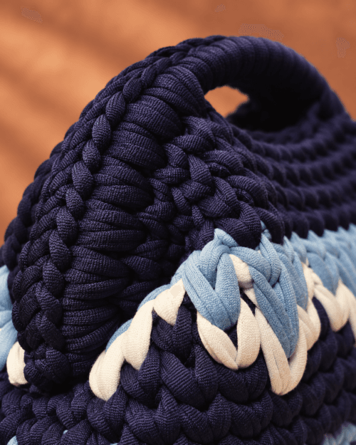 Manico blu navy e foglie intrecciate Garden Collection